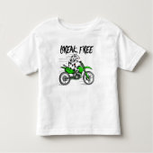 Koe op een groene fiets kinder shirts (Voorkant)