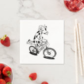 Koe op een mountainbike servet (Insitu)