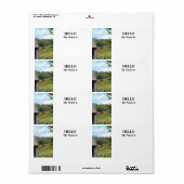 Koe op heuvel etiket (Full Sheet)