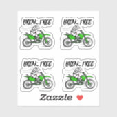 Koe op motor sticker (Vel)