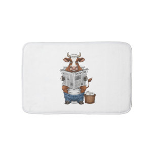 Koe op toilet, grappig Boerderij dier Badmat
