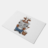 Koe op toilet, grappig Boerderij dier Deurmat (Schuin)