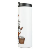 Koe op toilet, grappig Boerderij dier Thermosbeker (Geroteerd rechts)