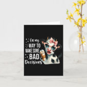 Koe op weg om een paar slechte beslissingen te nem kaart (Gele Bloem)