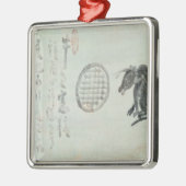 Koe, ovaal raam en Haiku Metalen Ornament (Links)