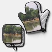 Koe Ovenwant & Pannenlap Set (Voorkant / Achterkant)