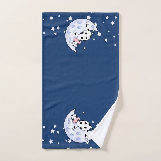 Koe over de maan bad handdoek (Handdoek)