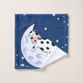 Koe over de maan bad handdoek (Wasdoekje)