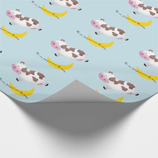 Koe over de maan cadeaupapier (Hoek)