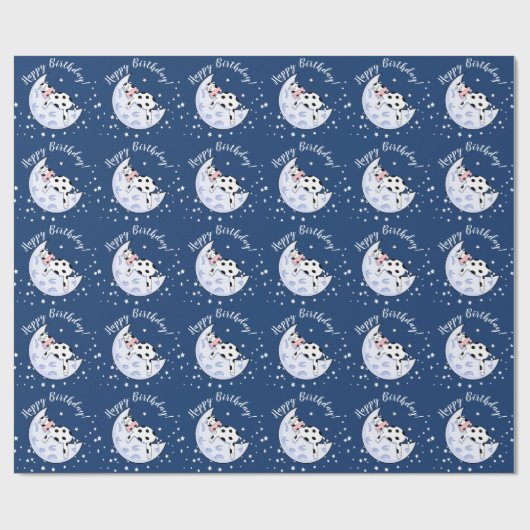 Koe over de maan cadeaupapier (Vlak)