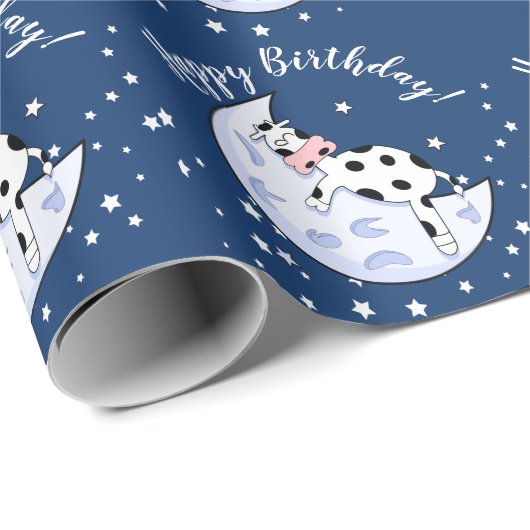 Koe over de maan cadeaupapier (Rol Hoek)