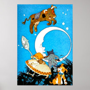Koe over de maan gepompt (in 23 maten) poster