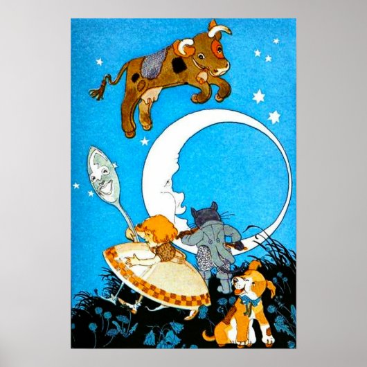 Koe over de maan gepompt (in 23 maten) poster (Voorkant)