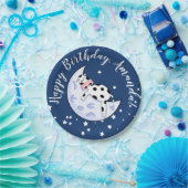 Koe over de maan papieren bordje (Feest)