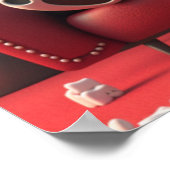 Koe over de Rode Zacha Eating Popcorn Kunst Poster (Hoek)