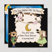 Koe over de zondag van de maan nodigt kaart (Voorkant / Achterkant)