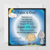 Koe over de zondag van de maan nodigt kaart (Achterkant)