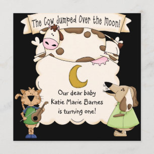 Koe over de zondag van de maan nodigt kaart