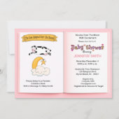 Koe over het Baby shower Moon Girls Kaart (Voorkant)