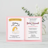 Koe over het Baby shower Moon Girls Kaart (Staand voorkant)