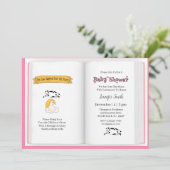 Koe over het Baby shower Moon Girls Kaart (Staand voorkant)