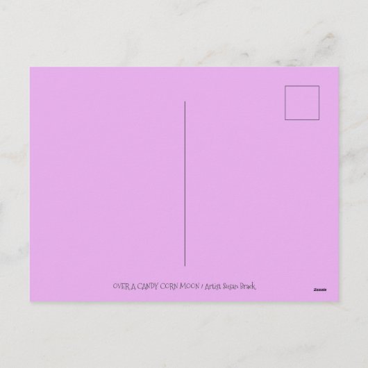 KOE OVER HET MAN IN DE MON, KORTE WAARDE FEESTDAGENKAART (Achterkant)