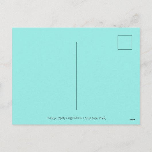 KOE OVER HET MAN IN DE MON, KORTE WAARDE FEESTDAGENKAART (Achterkant)