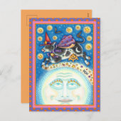 KOE OVER HET MAN IN DE MON, KORTE WAARDE FEESTDAGENKAART (Voorkant / Achterkant)