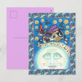 KOE OVER HET MAN IN DE MON, KORTE WAARDE FEESTDAGENKAART (Voorkant / Achterkant)