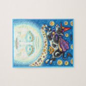 KOE OVER HET MAN IN DE MON, KORTE WAARDE LEGPUZZEL (Horizontaal)