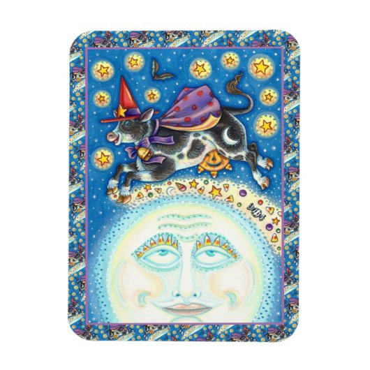 KOE OVER HET MAN IN DE MON, KORTE WAARDE MAGNEET (Verticaal)