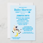 Koe over het moonneursery Baby shower Kaart (Voorkant)