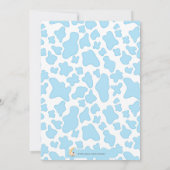 Koe over het motorblauw Baby shower Kaart (Achterkant)