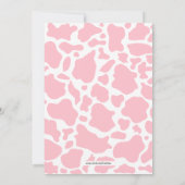 Koe over het motorvoertuig Baby shower Kaart (Achterkant)