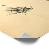 Koe Ox Skull Head Anatomy 1908  afdrukken Poster (Hoek)