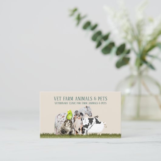 Koe Paarden Paardenvoer Visitekaartje (Staand voorkant)