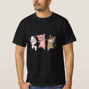 Koe paardenvarken Boerderij kalveren voor kinderen T-shirt
