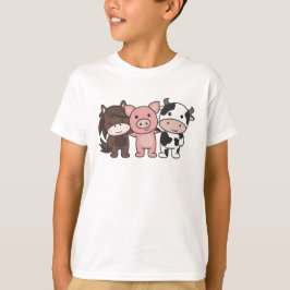 Koe paardenvarken Boerderij kalveren voor kinderen T-shirt