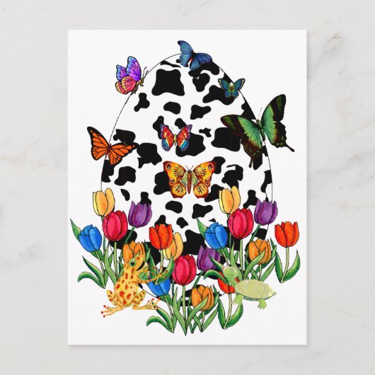 Koe Paaseieren Feestdagenkaart (Voorkant)