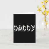 Koe papa verjaardag familie bijpassende vaders dag kaart (Gele Bloem)