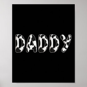 Koe papa verjaardag familie bijpassende vaders dag poster