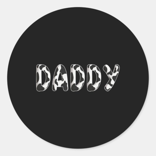 Koe papa verjaardag familie bijpassende vaders dag ronde sticker (Voorkant)