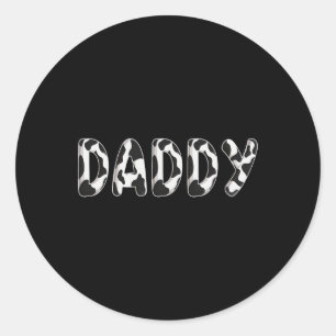 Koe papa verjaardag familie bijpassende vaders dag ronde sticker