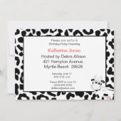 Koe partij dierdag uitnodiging (Achterkant)