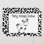 Koe partij dierdag uitnodiging (Voorkant / Achterkant)