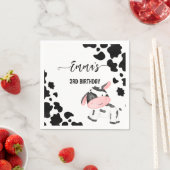 Koe partij servies koe patroon gepersonaliseerd servet (Insitu)