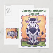 Koe partijcentrum aankondigingskaart (Voorkant / Achterkant)