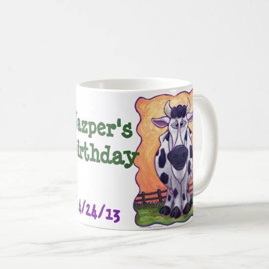 Koe partijcentrum koffiemok (Voorkant rechts)