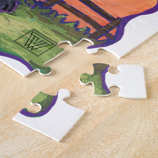 Koe partijcentrum legpuzzel (Zijkant)