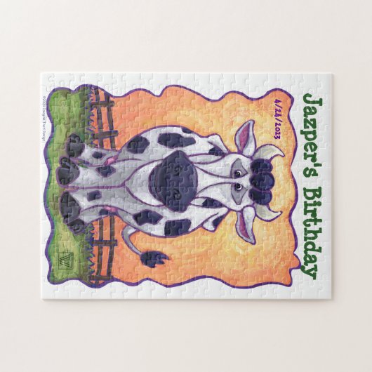 Koe partijcentrum legpuzzel (Horizontaal)